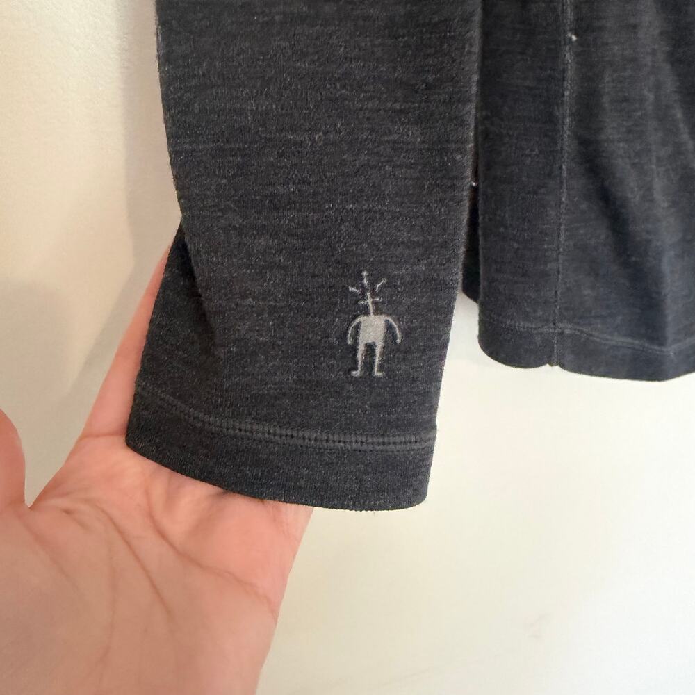 Smartwool 100% Merino Wool Women's Quater Zip Gray Gorpcore Outdoor Hiking - Picture 7 of 11